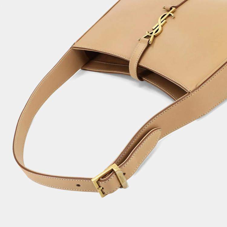 Pre Owned Saint Laurent Le5A7 Beige Leather Shoulder Bag