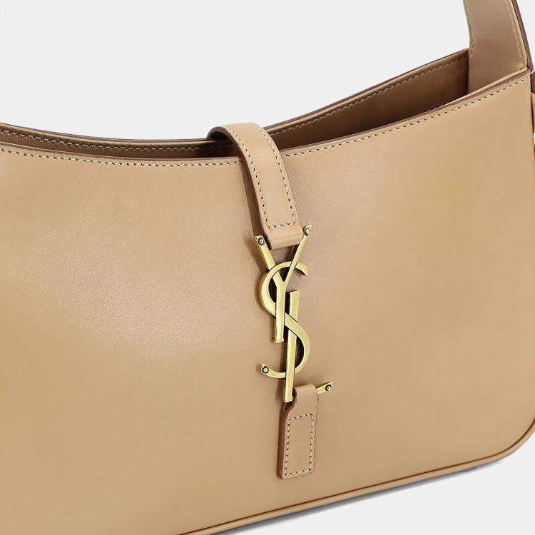 Pre Owned Saint Laurent Le5A7 Beige Leather Shoulder Bag