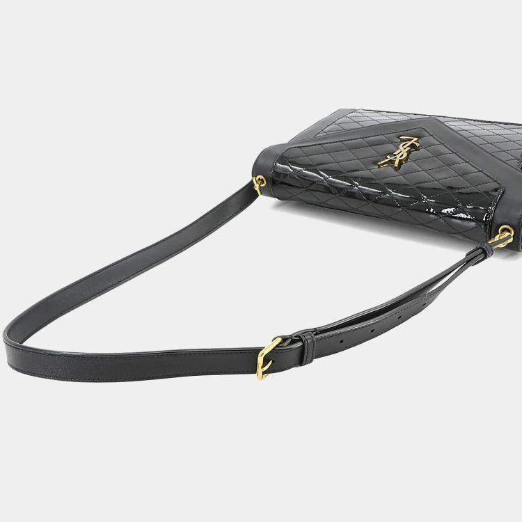 مملوكة مسبقًا Saint Laurent Gaby Black Patent Leather Shoulder Bag
