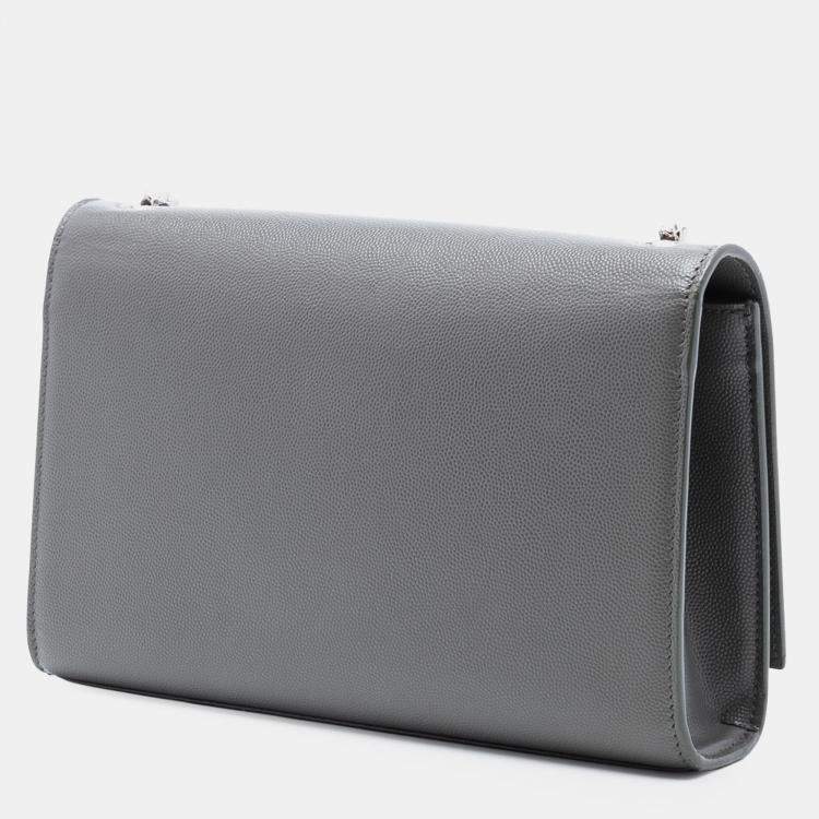 Pre Owned Saint Laurent Paris Medium Grain De Poudre Monogram Kate Crossbody