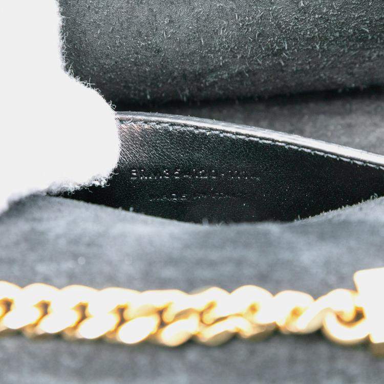 مملوكة مسبقًا Saint Laurent Paris Black Small Patent Monogram Kate Tassel Crossbody