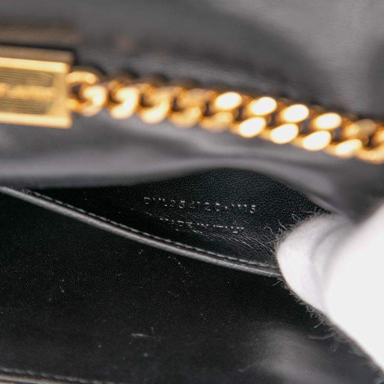 مملوكة مسبقًا Saint Laurent Paris Black Small Suede Monogram Kate Tassel Crossbody