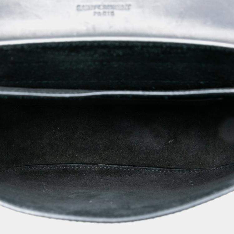 مملوكة مسبقًا Saint Laurent Paris Black Small Leather Monogram Kaia Crossbody