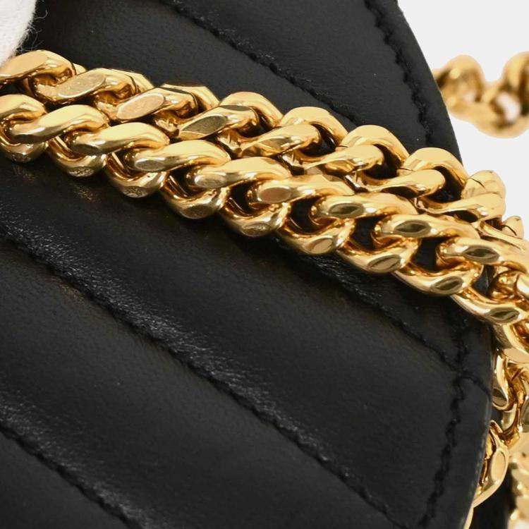 Pre Owned Saint Laurent Love Heart Black Leather Shoulder Bag