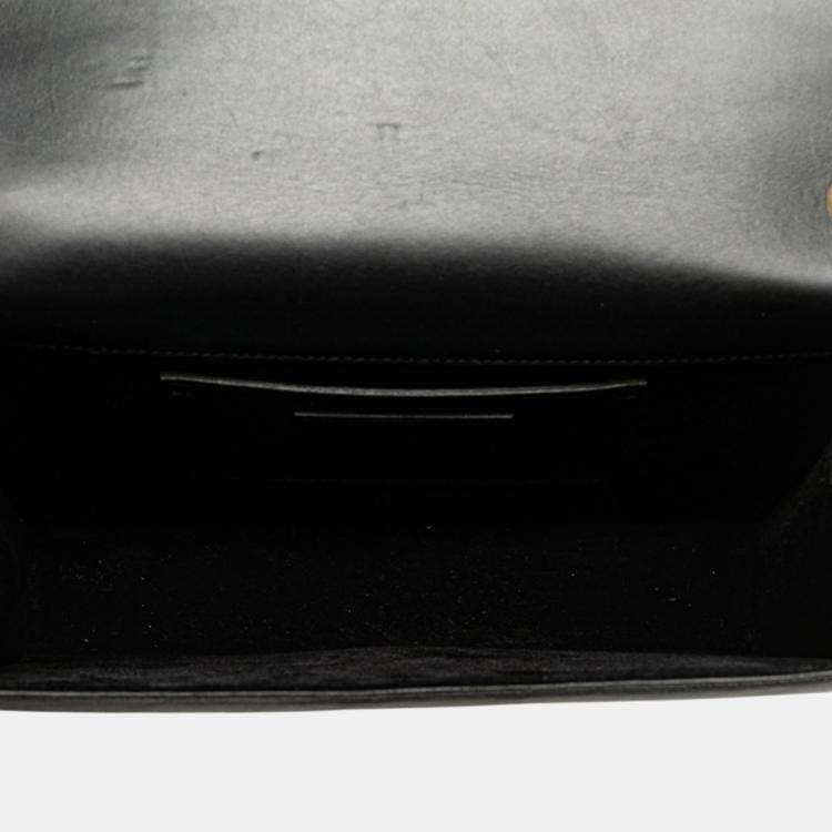 مملوكة مسبقًا Saint Laurent Paris Black Medium Smooth Calfskin Classic Monogram Kate Tassel Crossbody