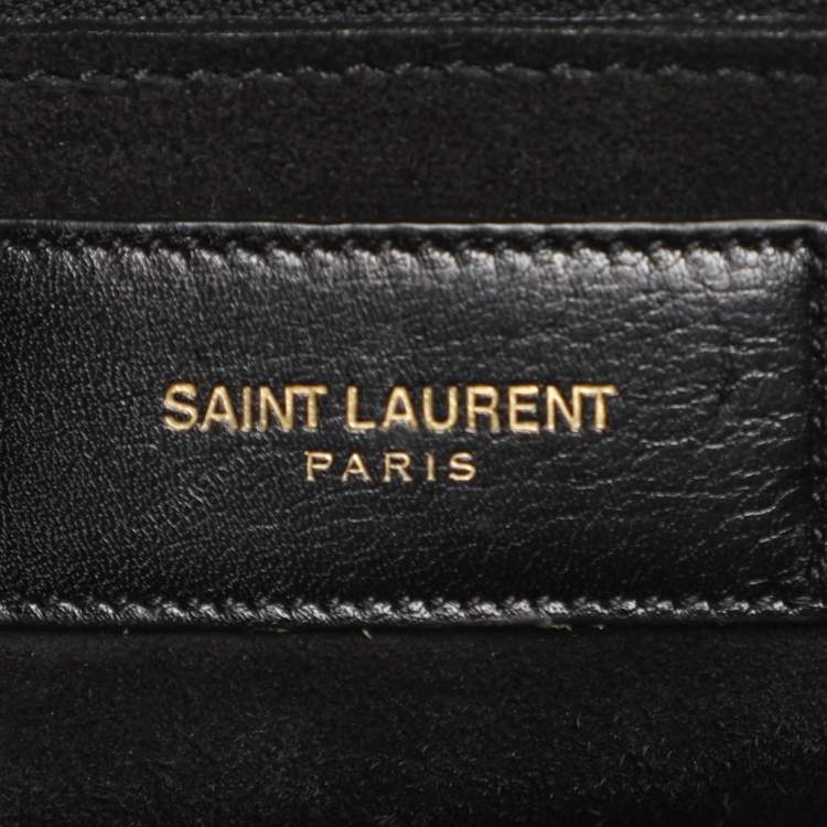 Pre Owned Saint Laurent Paris Sac De Jour Large Black Leather Tote