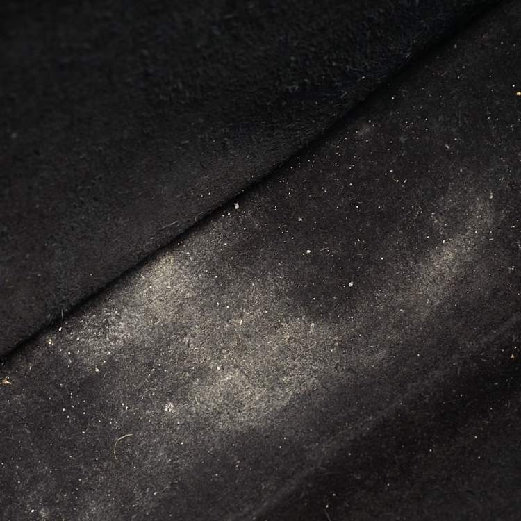 Pre Owned Saint Laurent Charlotte Black Croc Embossed Leather Messenger Bag