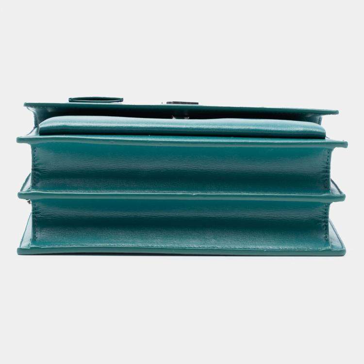 Pre Owned Saint Laurent Paris Blue Medium Leather Monogram Sunset Crossbody