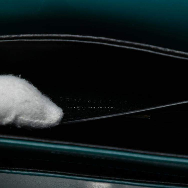 Pre Owned Saint Laurent Paris Blue Small Calfskin Solferino Satchel In Box