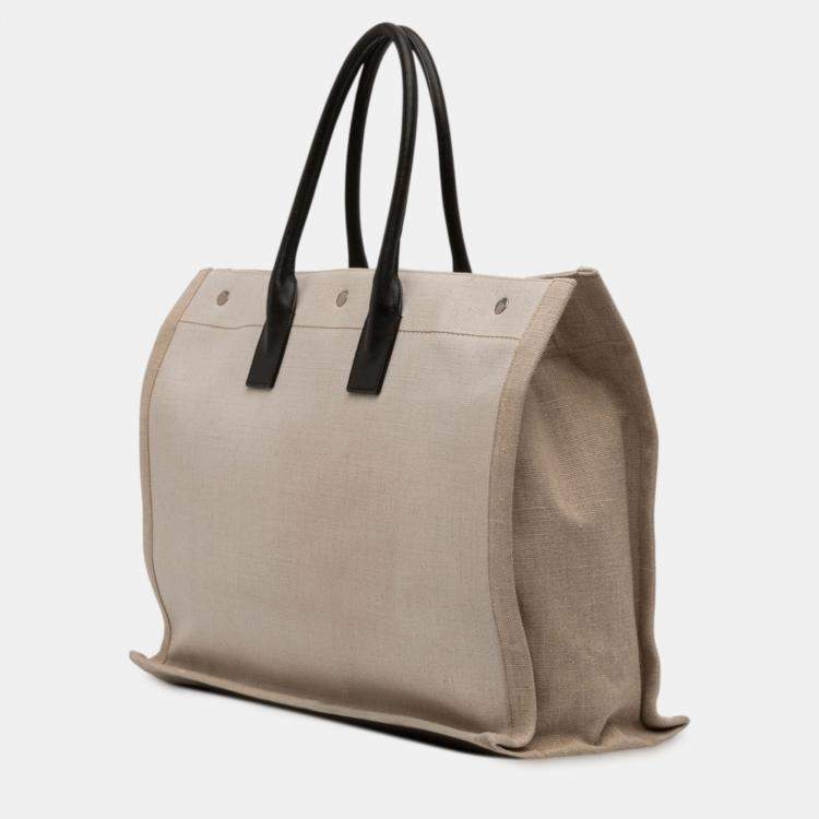 مملوكة مسبقًا Saint Laurent Paris Brown Canvas Rive Gauche Tote