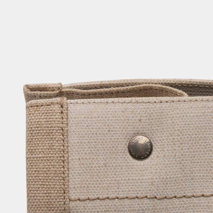 مملوكة مسبقًا Saint Laurent Paris Brown Canvas Rive Gauche Tote