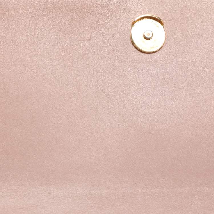 مملوكة مسبقًا Saint Laurent Paris Kate Nude Pink Leather Wallet On Chain