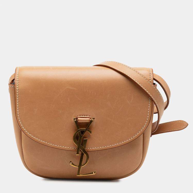 Pre Owned Saint Laurent Paris Brown Small Leather Kaia Crossbody