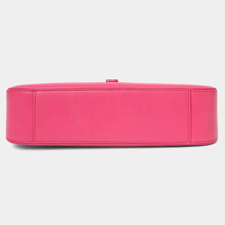 Pre Owned Saint Laurent Hot Pink Leather 'Le 5 Ã  7' Shoulder Bag