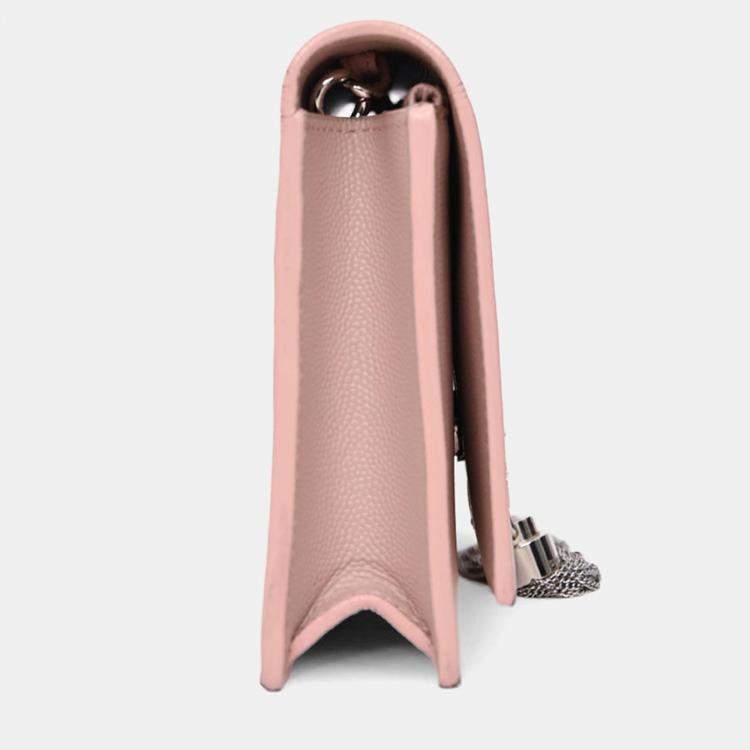 Pre Owned Saint Laurent Pink Small Kate Tassel Crossbody Bag