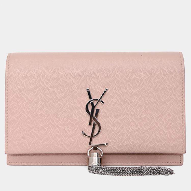 Pre Owned Saint Laurent Pink Small Kate Tassel Crossbody Bag