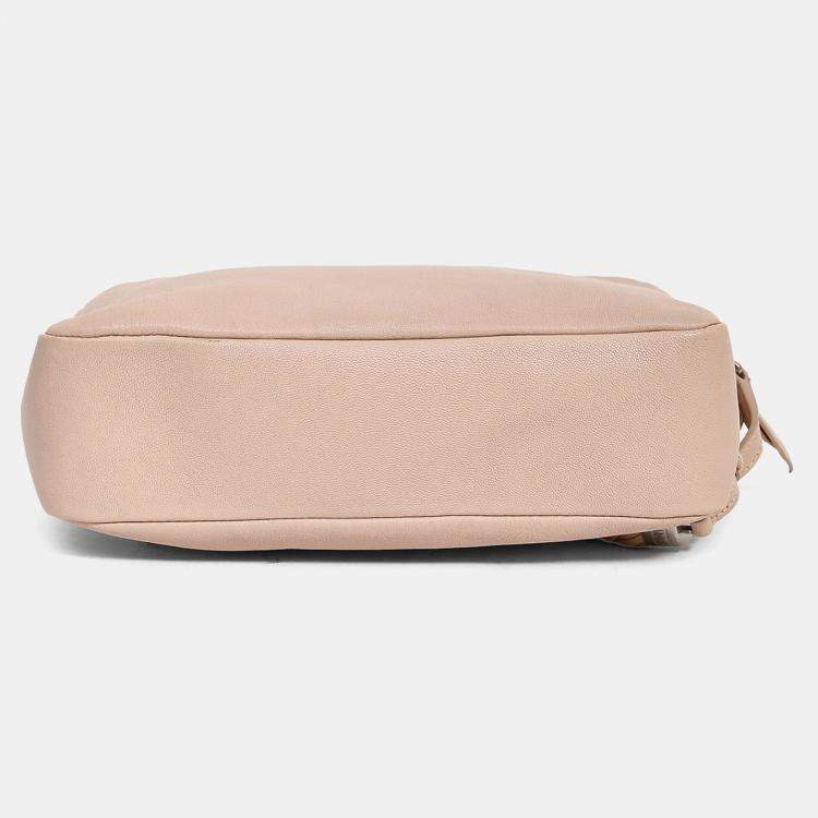 Pre Owned Saint Laurent 2017 Blush Pink Leather Tassel Camera Crossbody