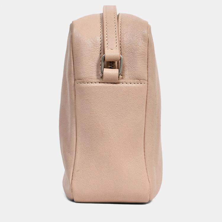 Pre Owned Saint Laurent 2017 Blush Pink Leather Tassel Camera Crossbody