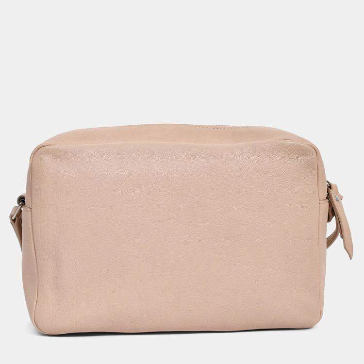 Pre Owned Saint Laurent 2017 Blush Pink Leather Tassel Camera Crossbody