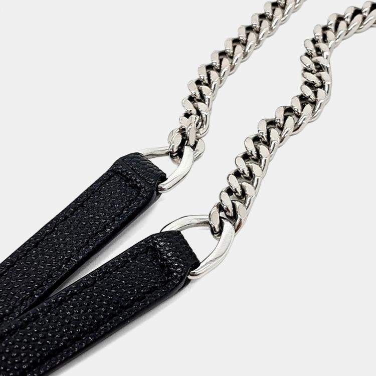 Pre Owned Saint Laurent Paris Black Leather Lou Camera Bag