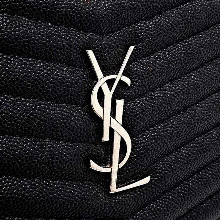 Pre Owned Saint Laurent Paris Black Leather Lou Camera Bag