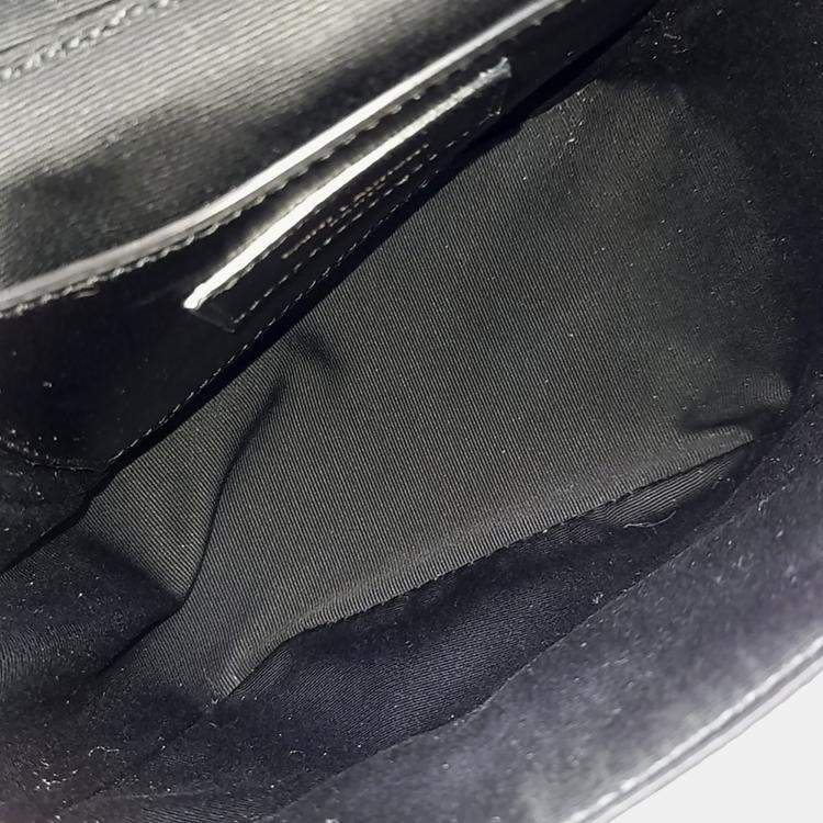 Pre Owned Saint Laurent Paris Purple Leather Vanity Crossbody Bag