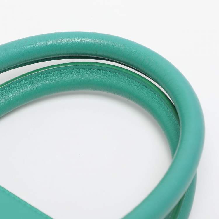 Pre Owned Saint Laurent Paris Sac De Jour Small Green Leather Tote