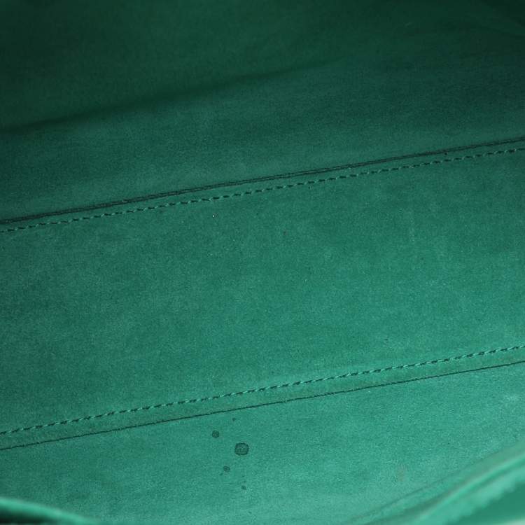 Pre Owned Saint Laurent Paris Sac De Jour Small Green Leather Tote