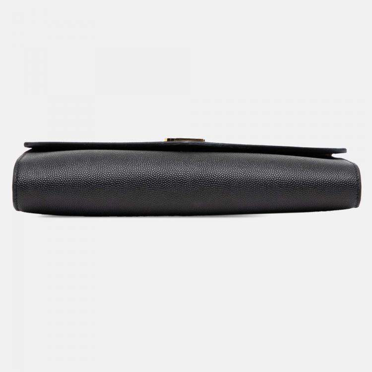 Pre Owned Saint Laurent Paris Black Mini Grain de Poudre Uptown Crossbody