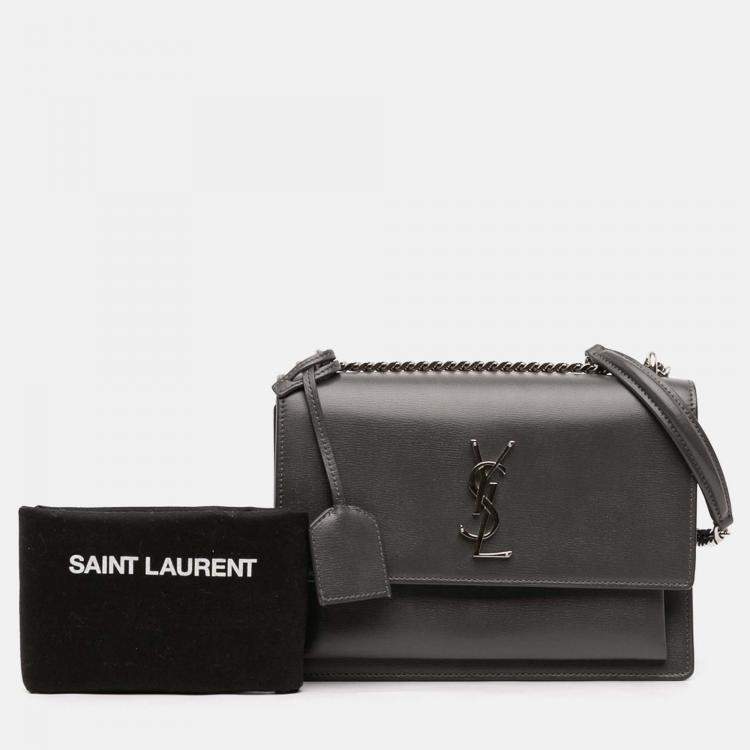 Pre Owned Saint Laurent Paris Medium Leather Monogram Sunset Crossbody