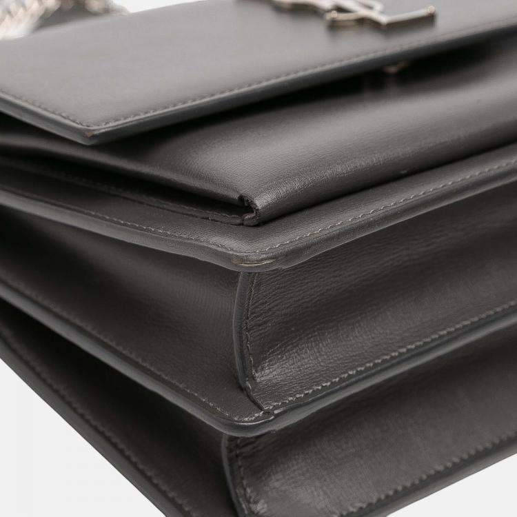 Pre Owned Saint Laurent Paris Medium Leather Monogram Sunset Crossbody