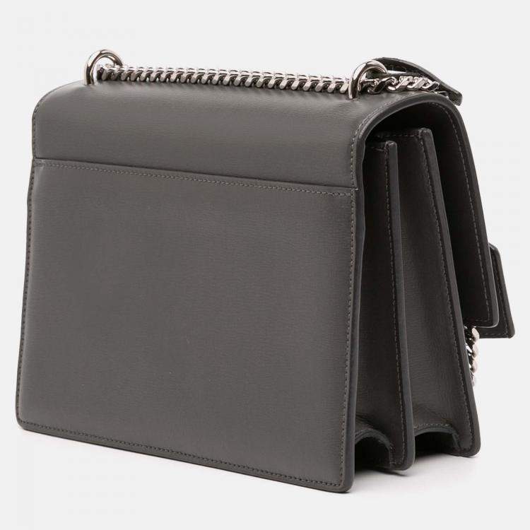 Pre Owned Saint Laurent Paris Medium Leather Monogram Sunset Crossbody