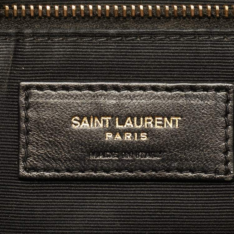 Pre Owned Saint Laurent Loulou Puffer Small Brown Chevron Leather Shoulder Bag