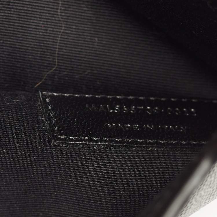 Pre Owned Saint Laurent Uptown Black Leather Clutch