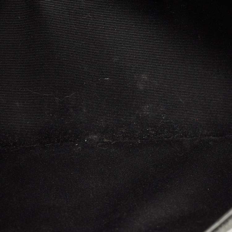 Pre Owned Saint Laurent Uptown Black Leather Clutch