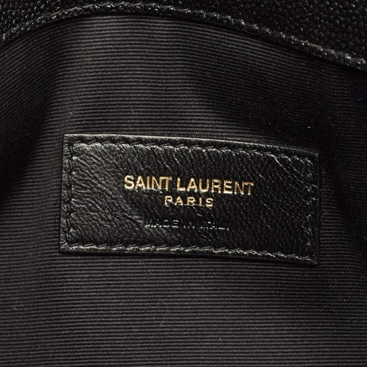 Pre Owned Saint Laurent Uptown Black Leather Clutch