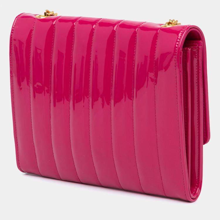مملوكة مسبقًا Saint Laurent Paris Pink Medium Patent Vicky Crossbody