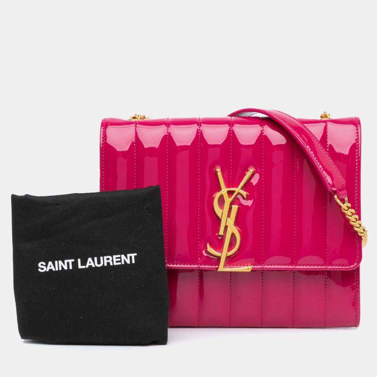 مملوكة مسبقًا Saint Laurent Paris Pink Medium Patent Vicky Crossbody