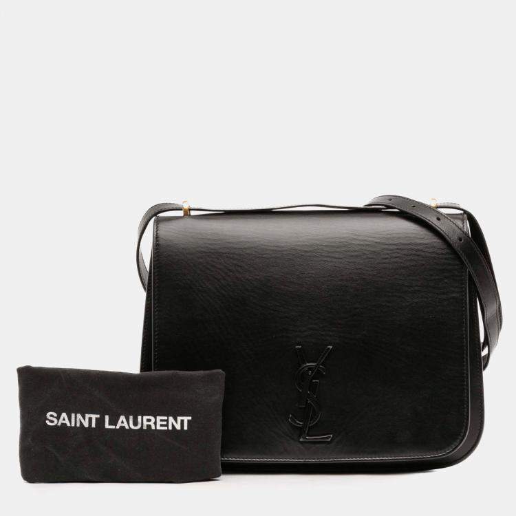 Pre Owned Saint Laurent Paris Black Medium Smooth Calfskin Spontini Crossbody