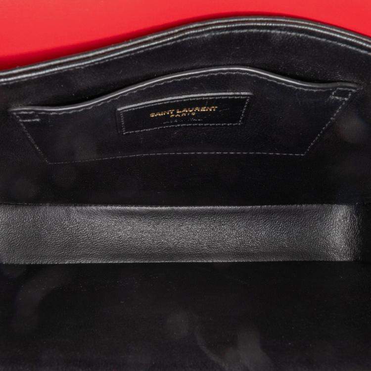 Pre Owned Saint Laurent Paris Red Medium Calfskin Solferino Satchel In Box