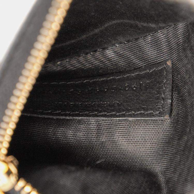 Pre Owned Saint Laurent Paris Black Smooth Calfskin Monogram Kate Belt Bag