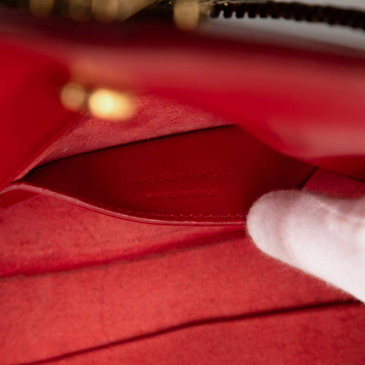 Pre Owned Saint Laurent Paris Red Medium Smooth Calfskin Classic Monogram Kate Tassel Crossbody