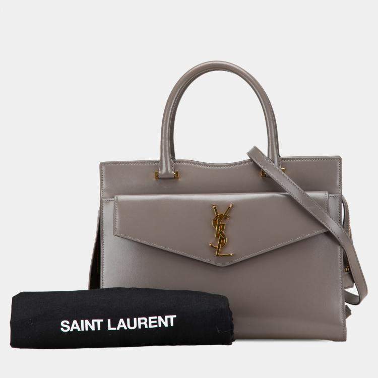 مملوكة مسبقًا Saint Laurent Paris Medium Leather Monogram Uptown Satchel
