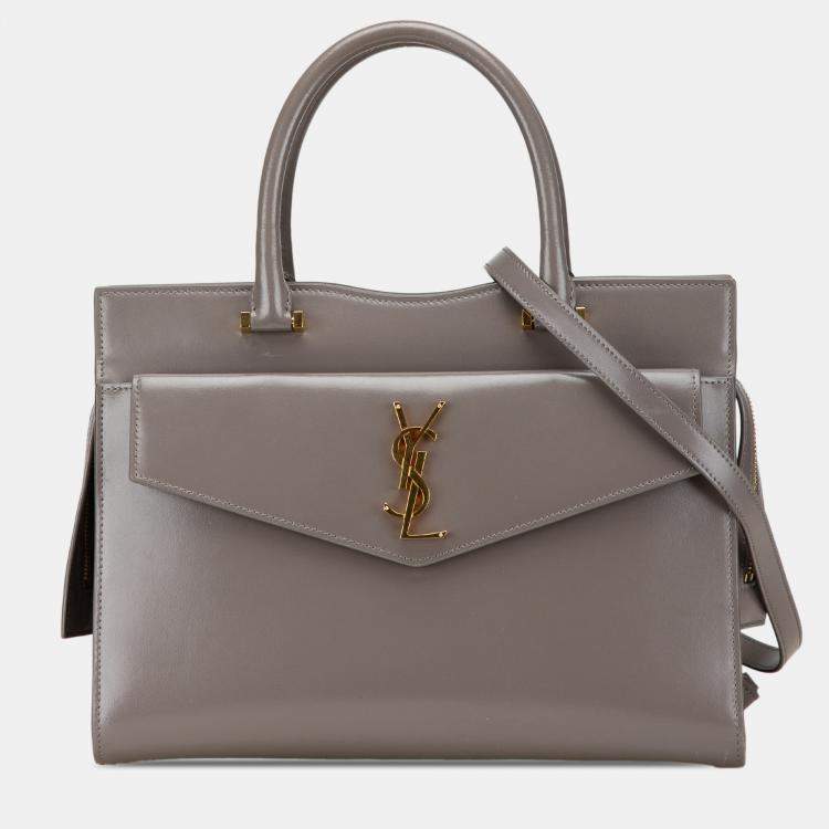 مملوكة مسبقًا Saint Laurent Paris Medium Leather Monogram Uptown Satchel