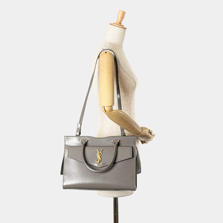 مملوكة مسبقًا Saint Laurent Paris Medium Leather Monogram Uptown Satchel