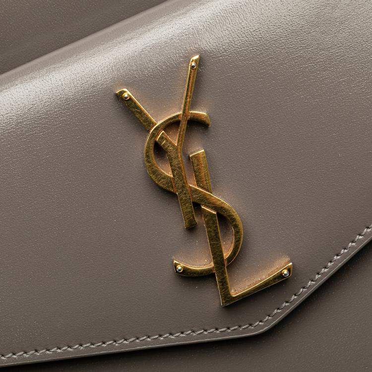 مملوكة مسبقًا Saint Laurent Paris Medium Leather Monogram Uptown Satchel