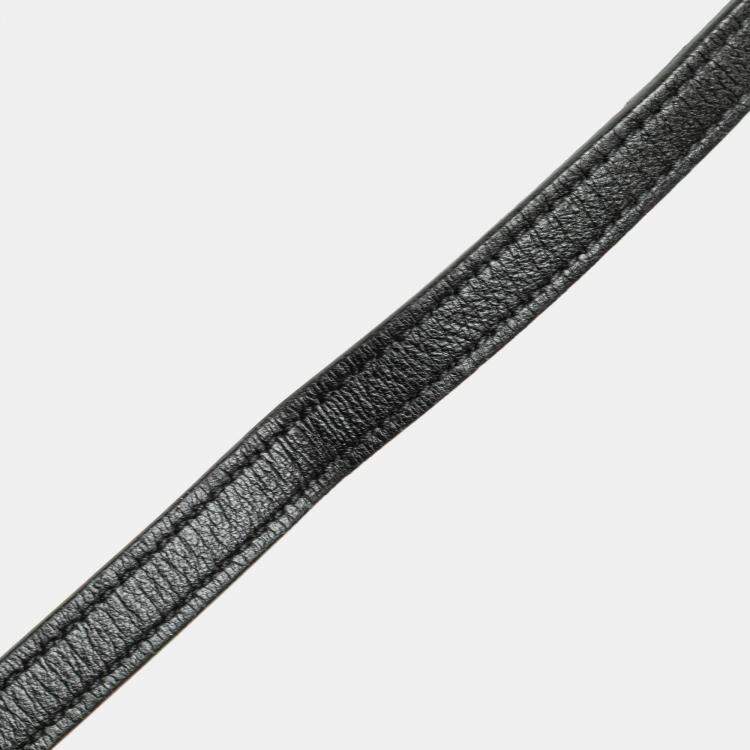 Pre Owned Saint Laurent Paris Black Leather Heart Lou Camera Bag