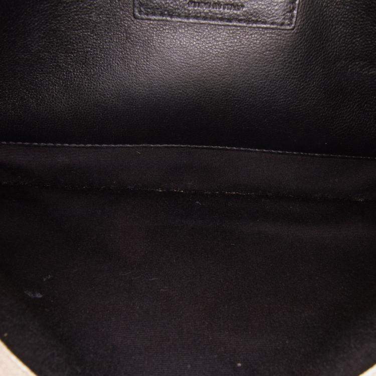 Pre Owned Saint Laurent Paris White Small Quilted Lambskin Becky Chain Shoulder Bag