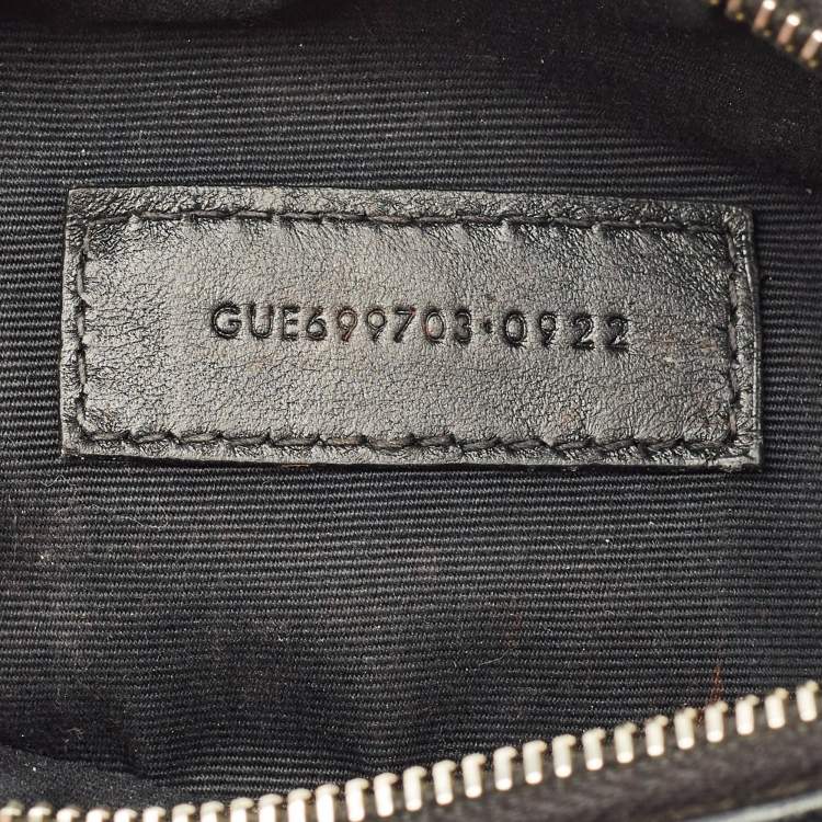 Pre Owned Saint Laurent Sade Tube Black Matelasse Leather Pouch