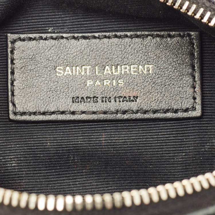 Pre Owned Saint Laurent Sade Tube Black Matelasse Leather Pouch